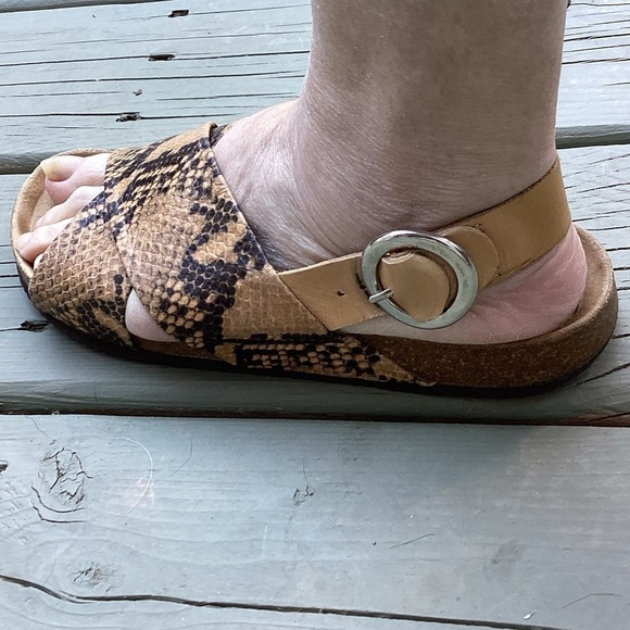Zara  Snakeskin Sandals - Picture 2 of 4